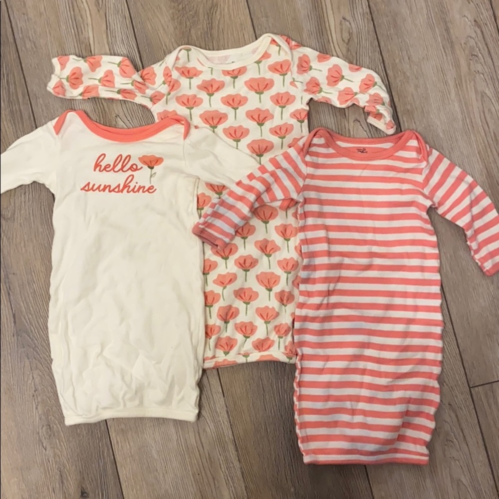 Set of 3 baby girl night gowns